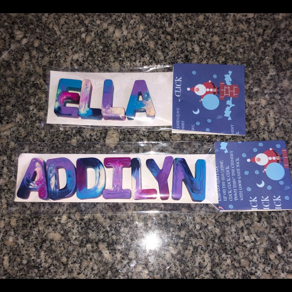 Personalized letter crayons! Great stocking stuffer Christmas gifts!